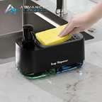 Black dispenser with logo watermark