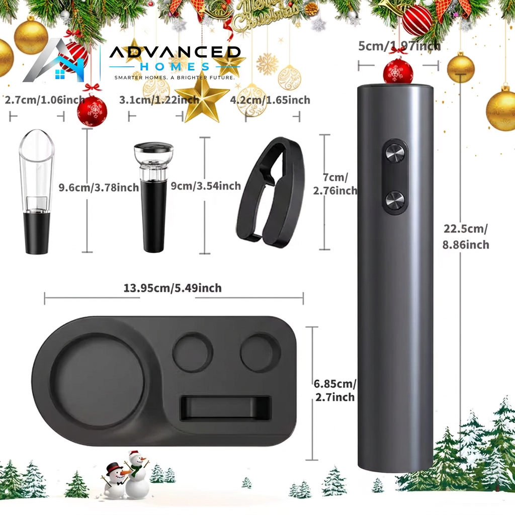 Wine opener dimensions with watermark