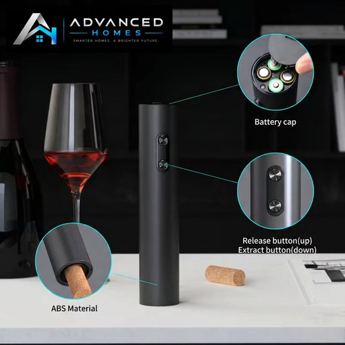 Wine opener features with watermark