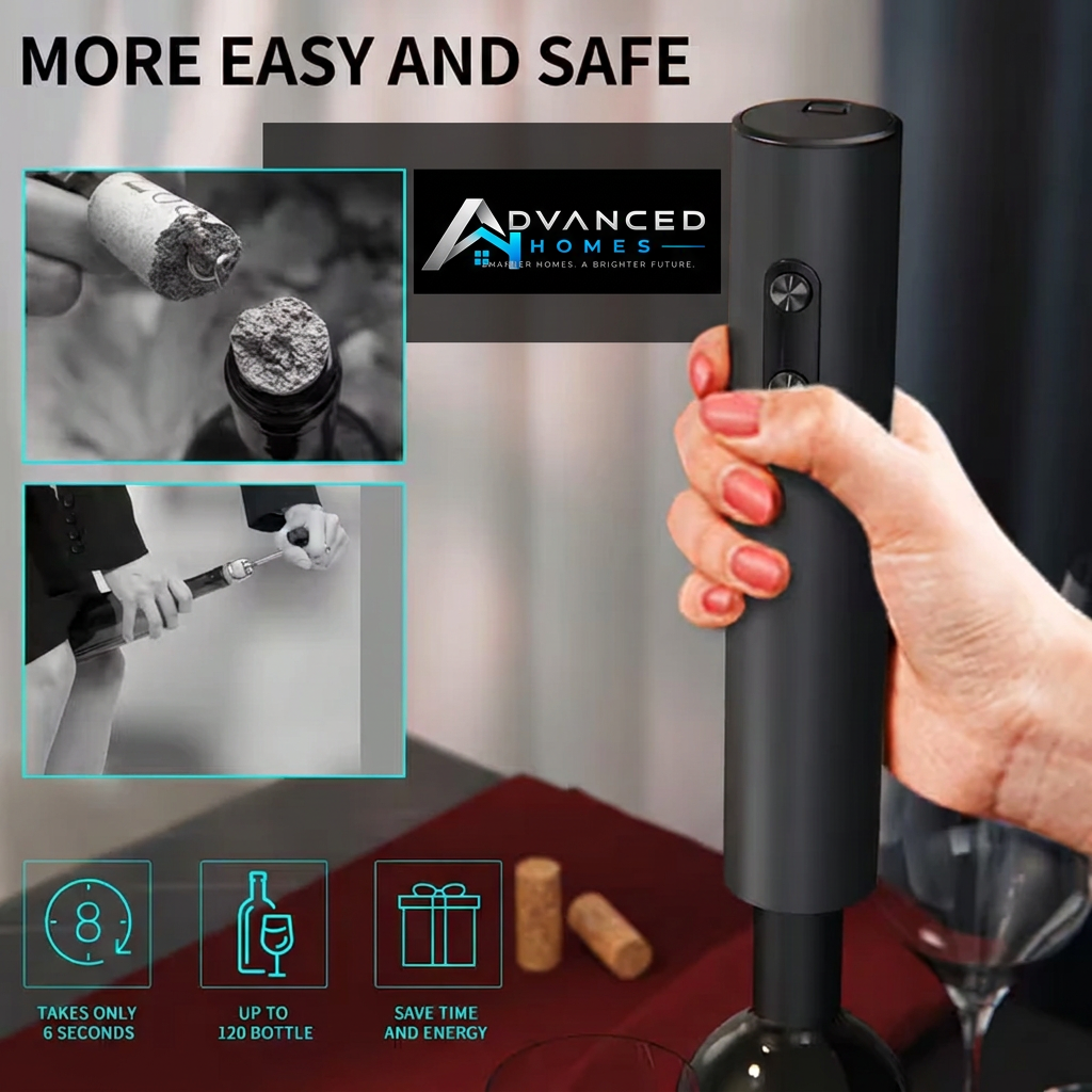 Wine opener in use with watermark